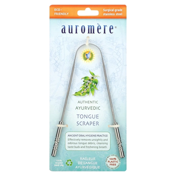 Auromere, Authentic Ayurvedic, скребок для языка, 1 скребок