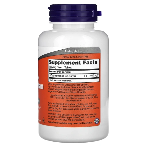 NOW L-Tryptophan 500 мг, 60 капс.