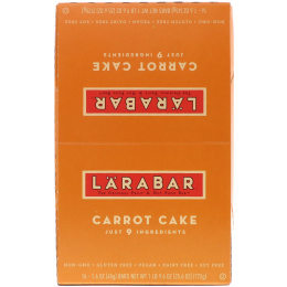 Larabar, 16 энергетических батончиков со вкусом морковного пирога по 45 г