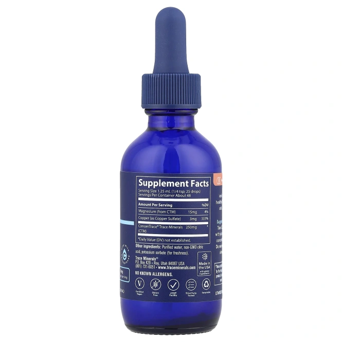 Trace Minerals Research, Ионная медь (3 мг) 2 жидких унции