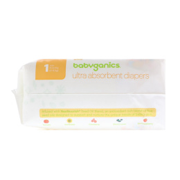 BabyGanics, Ультравпитывающие подгузники, размер 1, 8-14 фунтов (4-6 кг), 34 шт