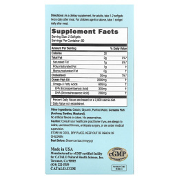 CATALO, Рыбий жир с омега-3, 2000 мг, 180 мягких таблеток (1000 мг на порцию)