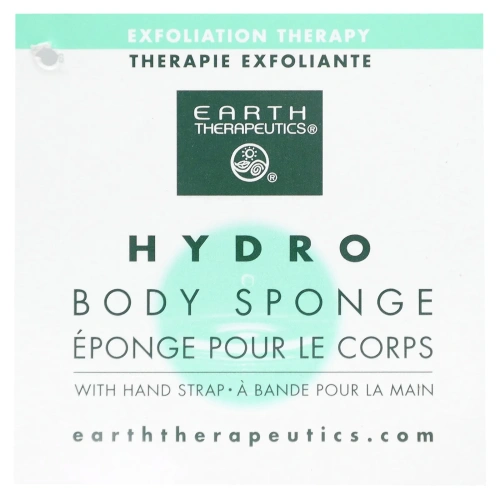 Earth Therapeutics, Гидрогубка для тела, белая, 1 губка