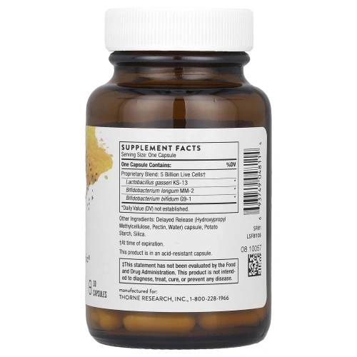 Thorne Research, FloraMend Prime Probiotic, пробиотик 30 овощных капсул