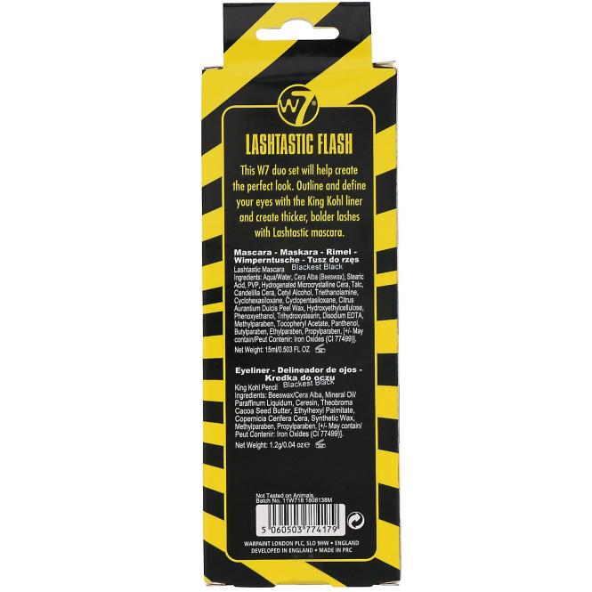 W7, Lashtastic Flash, Lashtastic и King Kohll, тушь для ресниц и карандаш для глаз