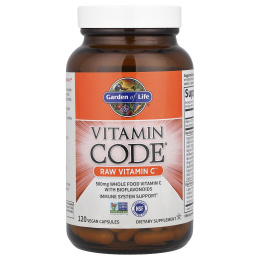 Витамин C Vitamin Code RAW Vitamin C Garden of Life, 120 капсул