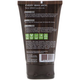 Every Man Jack, Face Lotion, Sensitive Skin, Fragrance Free, 4.2 fl oz (125 ml)