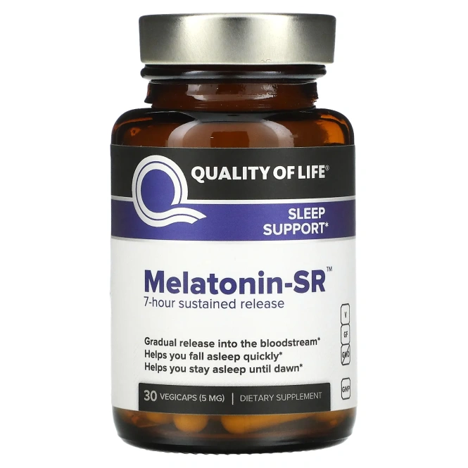 Quality of Life Labs, Melatonin-SR, 30 капсул в растительной оболочке