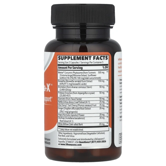 LifeSeasons, Therapeutics, Inflamma-X ™, 10 растительных капсул