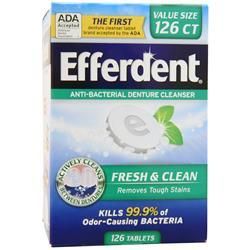 Efferdent, Антибактериальное средство для чистки зубных протезов Fresh & Clean 126 таблеток
