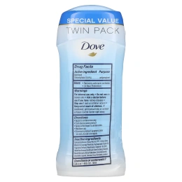 Dove, Твердый дезодорант, не оставляющий следов, «Оригинальная чистота», 2 шт. по 74 г
