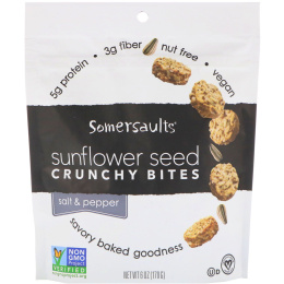 Somersaults, Закуска семян подсолнуха, соленый перец, 170 г (6 унций)
