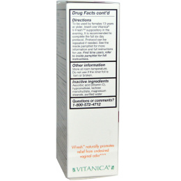 Vitanica, V-Fresh, вагинальная поддержка, 6 вагинальных суппозиториев