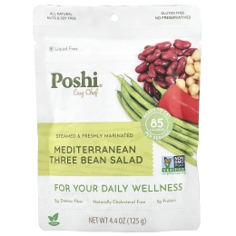 Poshi, Easy Chef, средиземноморский салат из трёх видов фасоли, 125 г (4,4 унции)