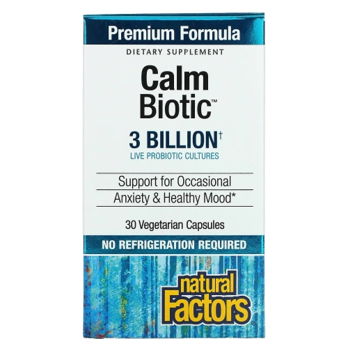 Natural Factors, Calm Biotic, 30 вегетарианских капсул