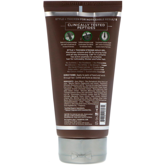 Petal Fresh, Hair ResQ, средство для повышения густоты волос, гель сильное фиксации «стиль+утолщение», 150 мл