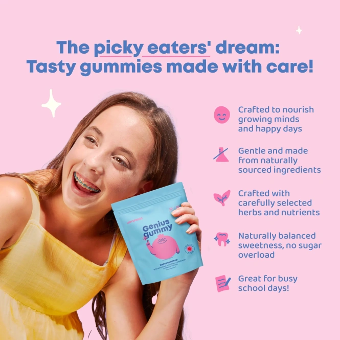 JoySpring, Genius, жевательные мармеладки, со вкусом клубники, 60 жевательных конфет