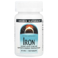 Source Naturals, Железо, 25 мг, 100 таблеток