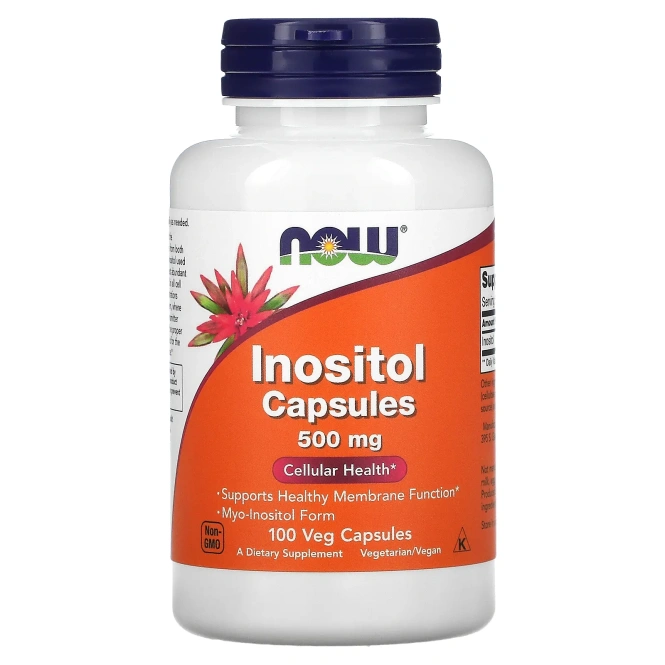 Инозитол Now Inositol Capsules 500 мг, 100 капсул