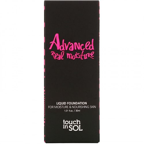 Touch in Sol, Advanced Real Moisture, Liquid Foundation, SPF 30 PA++, #21 Nude Beige, 1.01 fl oz (30 ml)