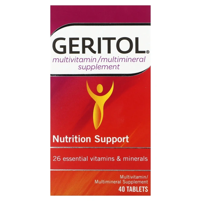 Geritol, мультивитаминная/мультиминеральная добавка, 40 таблеток