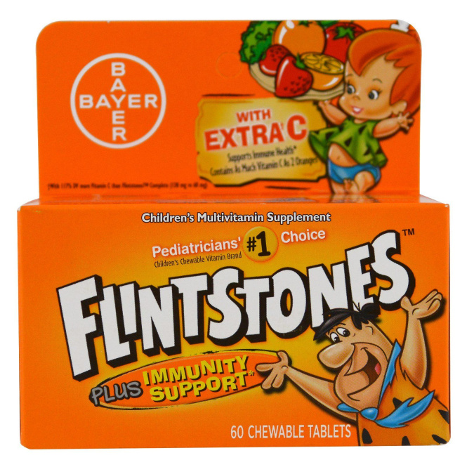 Flintstones, Детская мультивитаминная добавка, фруктовые ароматы, 60 жевательных таблеток с приятным вкусом