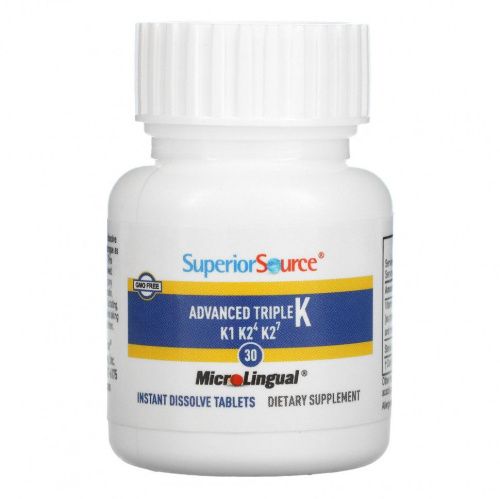 Superior Source, Advanced Triple K, 30 быстрорастворимых таблеток MicroLingual