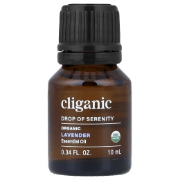 Cliganic, Органическое эфирное масло лаванды, 10 мл (0,34 жидк. Унции)