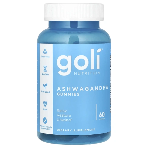 Goli Nutrition, Мармелад Ашваганда Смешанный ягодный 60 мармеладок