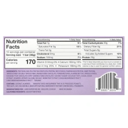 Laird Superfood, Протеиновый батончик Superfood + адаптогены, морская соль из темного шоколада, 10 пакетиков по 45 г (1,6 унции)