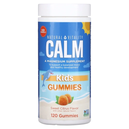Natural Vitality, CALM, детские жевательные таблетки, сладкие цитрусовые, 120 жевательных таблеток