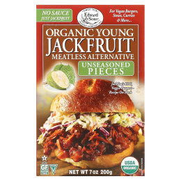 Edward & Sons, Organic Young Jackfruit, Unseasoned Pieces, 7 oz (200 g)