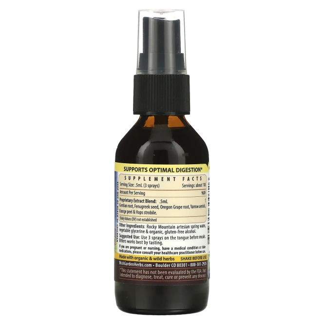 WishGarden Herbs, Badass™ Bitters, горькие настойки, насыщенный аперитив, 59 мл (2 жидк. унции)