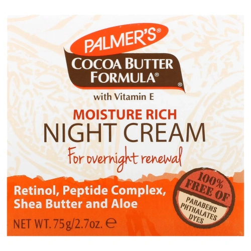 Palmer's, Формула с маслом какао, увлажняющий ночной крем, 2,7 унции (75 г)