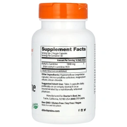 Doctor's Best Ацетил-L-карнитин 500 мг, 120 вегетарианских капсул