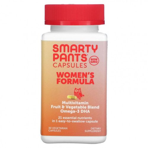 SmartyPants, Мульти для женщин, 30 вегетарианских капсул