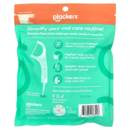 Plackers, Micro Mint, зубочистки с нитью, экономичная упаковка, мята, 150 шт.