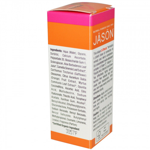 Jason Natural, C-Effects, Сыворотка с повышенной концентрацией витамина C, Средство против возрастных пятен для ежедневного применения, 1 жидкая унция (30 мл)