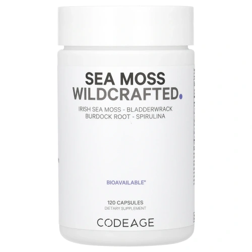 Codeage, морской мох, дикорастущий, 120 капсул