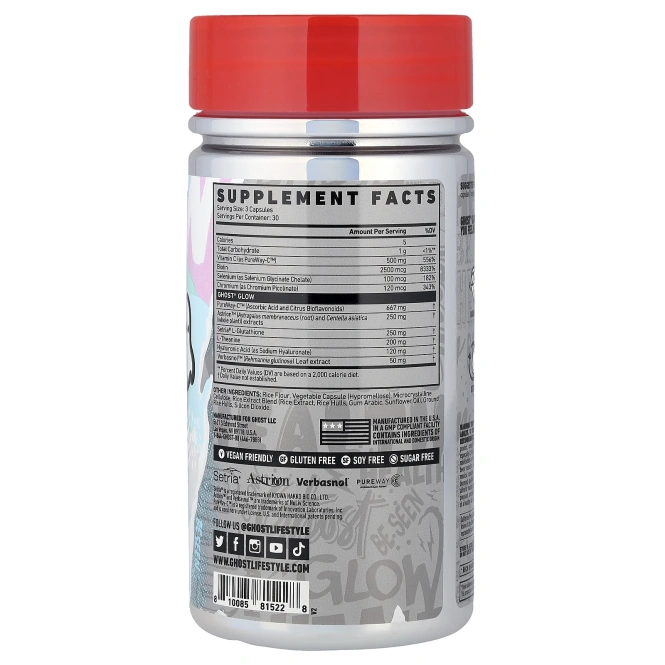 Ghost, Glow, 90 растительных капсул