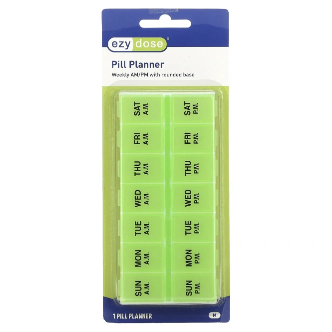 Ezy Dose, еженедельный прием таблеток с закругленным основанием, средний, 1 шт.