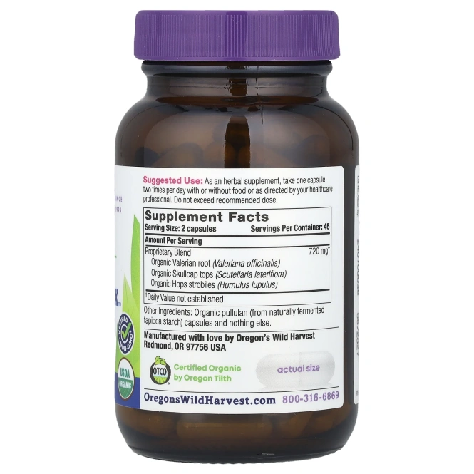 Oregon's Wild Harvest, Organic Muscle Relax ™, 90 веганских капсул