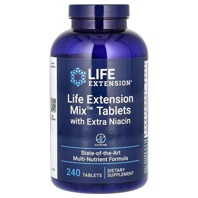 Life Extension, Таблетки Life Extension Mix с дополнительным ниацином, 240 таблеток