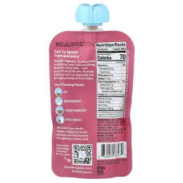 BabyLife Organics, детское питание, для детей от 6 месяцев, батат, персик, груша и банан, 6 паучей по 99 г (3,5 унции)