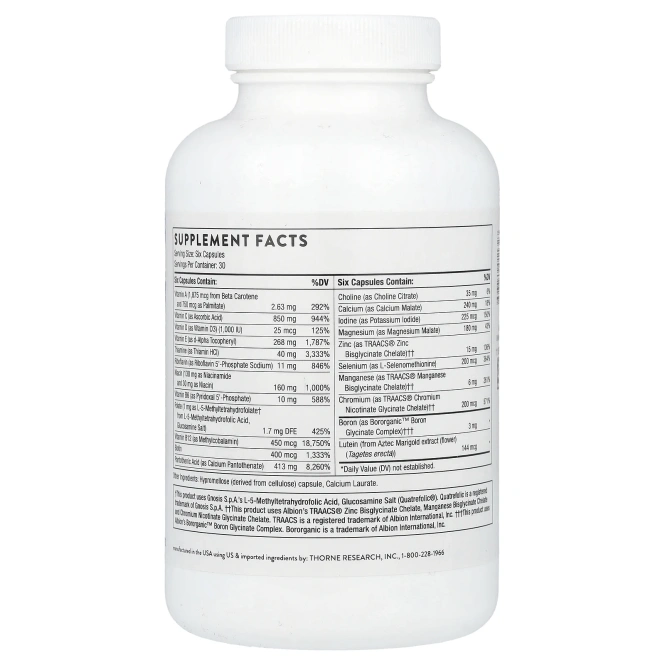 Thorne Research, мультивитамины для мужчин старше 50 лет, 180 капсул