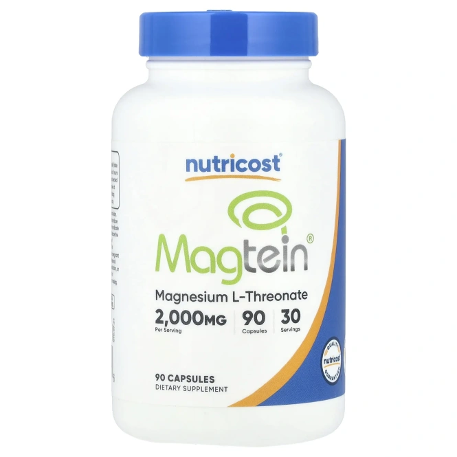 Nutricost, Magtein®, L-треонат магния, 90 капсул (666 мг на капсулу)