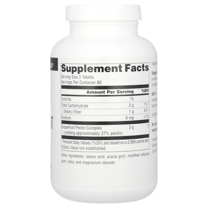 Source Naturals, Пектин грейпфрута, 240 таблеток