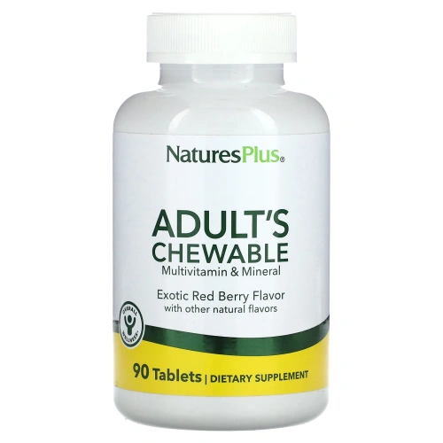Nature's Plus, Жевательные мультивитамины для взрослых со вкусом экзотических ягод, 90 таблеток