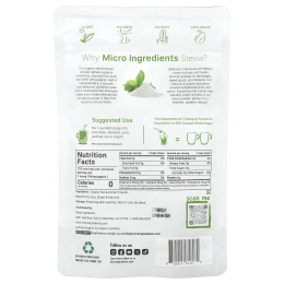 Micro Ingredients, Органический экстракт стевии, 113 г (4 унции)