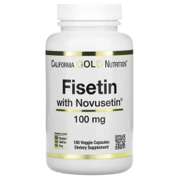 California Gold Nutrition, физетин с Novusetin, 100 мг, 180 растительных капсул